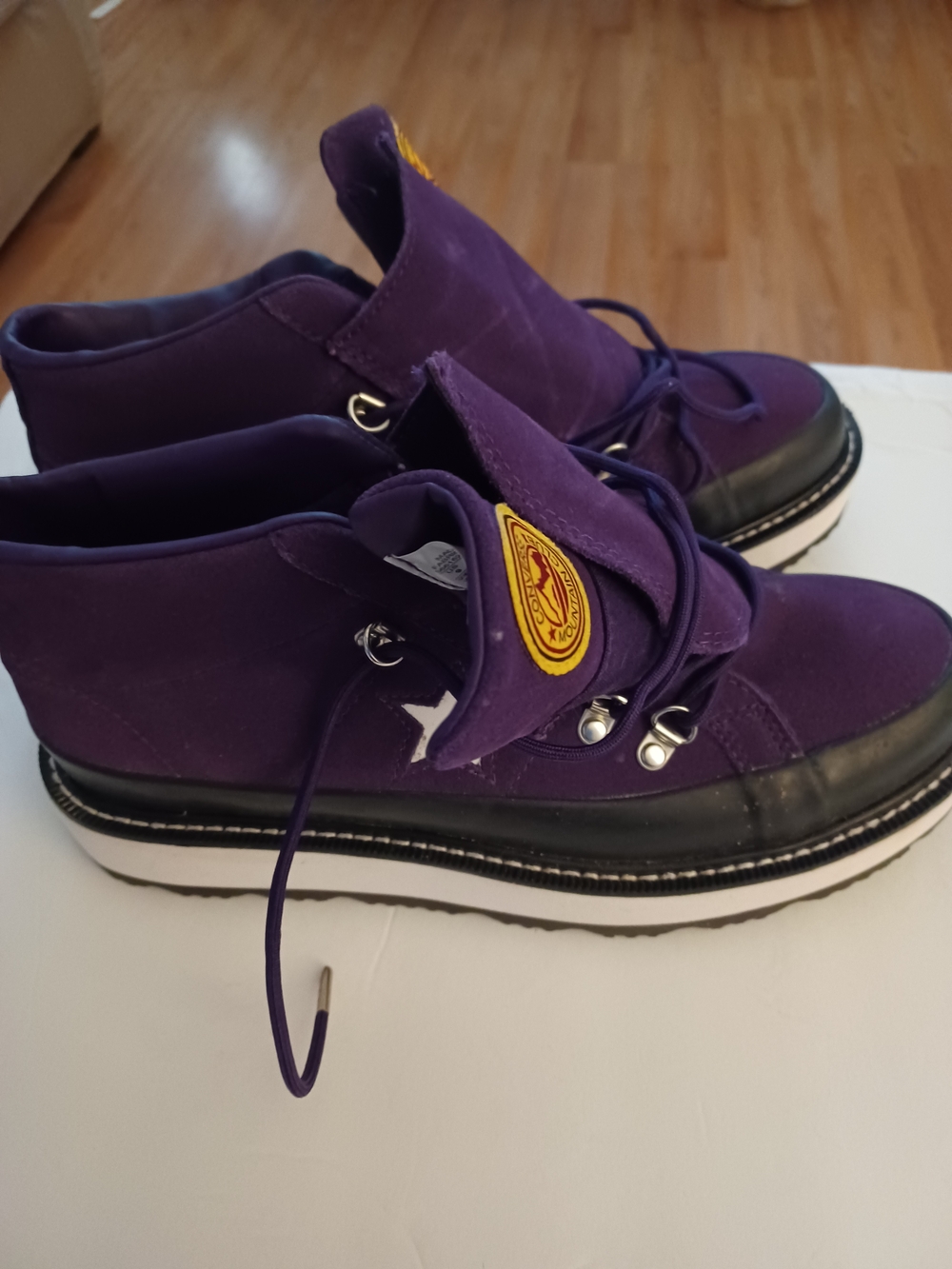 Converse Purple High-Top Sneakers with Black Insole